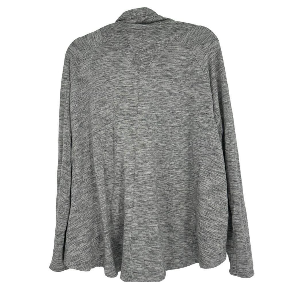 Athleta Nirvana Gray Drape Open Front Cardigan Si… - image 3